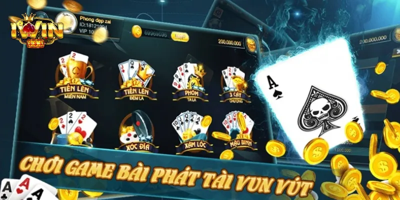 Liệt kê các loại game bài nổi bật có tại IWIN